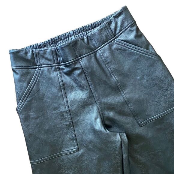 Spanx Faux Leather Black Jogger Black Medium - Picture 4 of 5